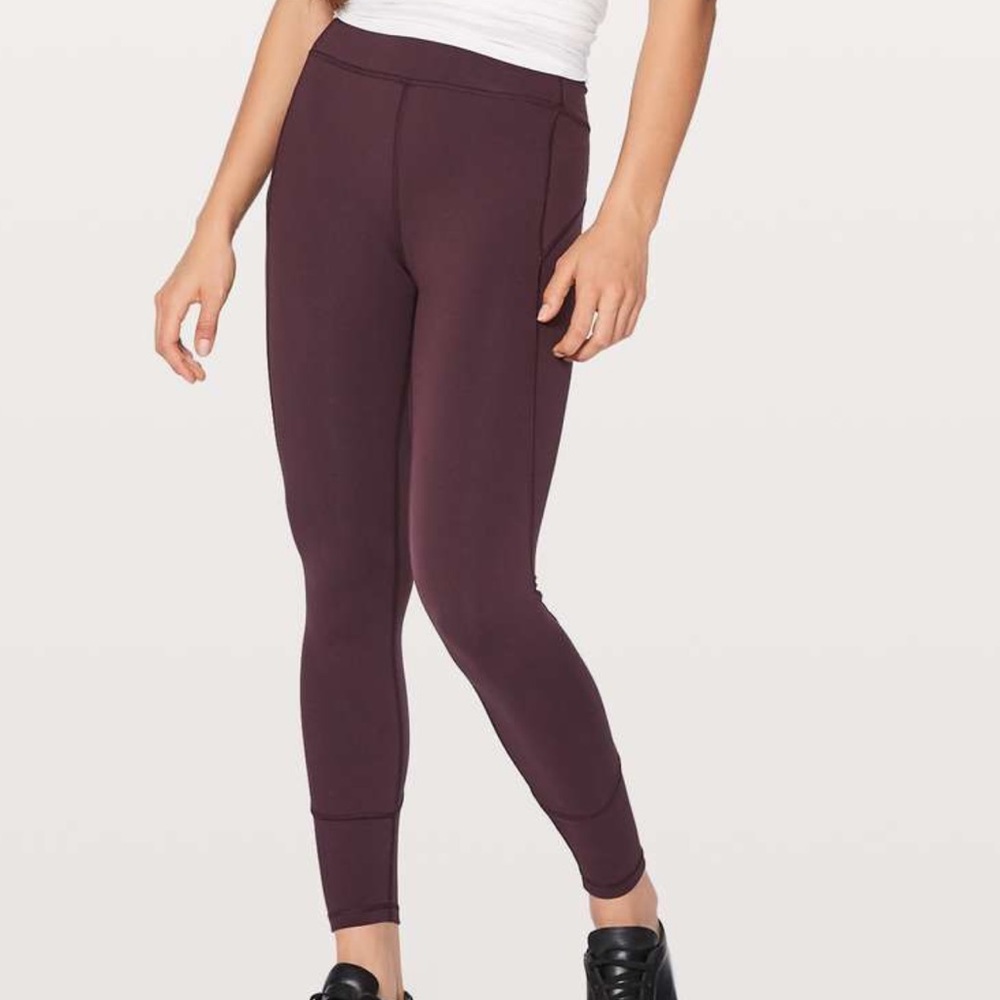 Lululemon in movement maroon Everlux leggings